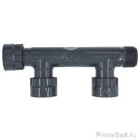 Гребенка прямая на 2 клапана 1" RAIN