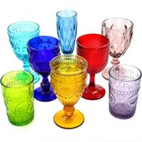 Цветные бокалы для вина, фужеры и стаканы
