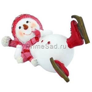 Фигура декоративная Снеговик на коньках 3