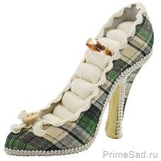 Подставка для украшений Туфелька в клетку Подставка для украшений Туфелька в клетку