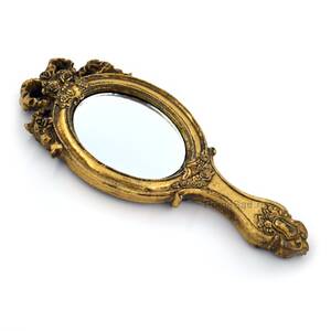 Зеркало золотое с ручкой Версаль