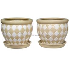 Горшки для цветов 2 шт Top Fleur ромбы