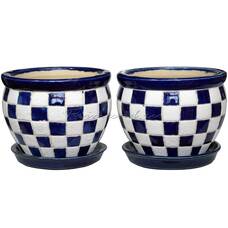 Горшки для цветов 2 шт Top Fleur шахматы