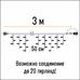 Уличная гирлянда-бахрома с теплым светом и мерцанием 3 м