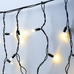 Уличная гирлянда-бахрома с теплым светом (черная, 90 см высотой) большая - 3 м